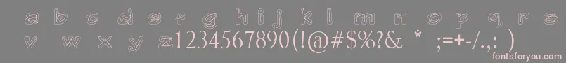 Gerbera Font – Pink Fonts on Gray Background