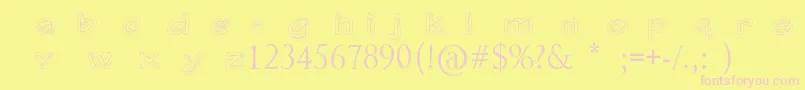 Gerbera Font – Pink Fonts on Yellow Background