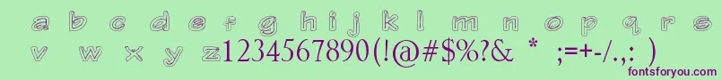 Gerbera Font – Purple Fonts on Green Background