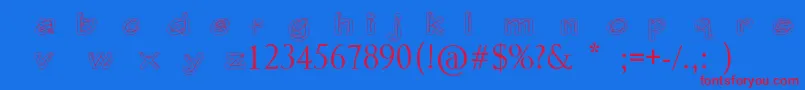 Gerbera Font – Red Fonts on Blue Background