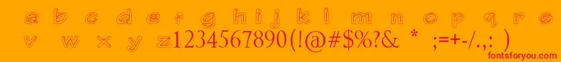 Gerbera Font – Red Fonts on Orange Background