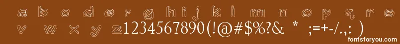 Gerbera Font – White Fonts on Brown Background