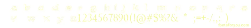 Gerbera Font – Yellow Fonts on White Background