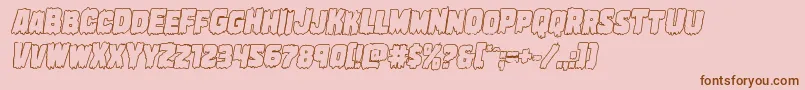 Marshthingoutital Font – Brown Fonts on Pink Background