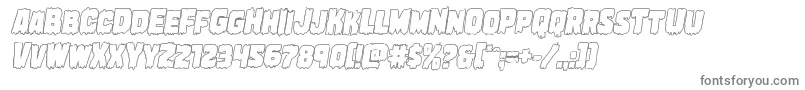 Marshthingoutital-fontti – harmaat kirjasimet valkoisella taustalla