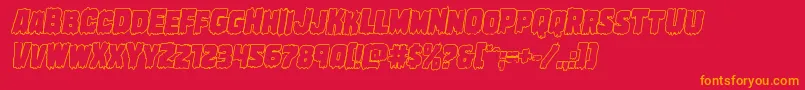 More about Marshthingoutital Font Marshthingoutital Font – Orange Fonts on Red Background