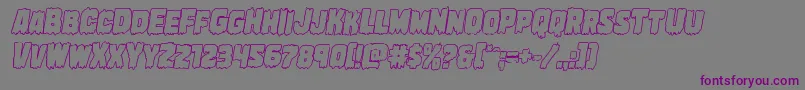 More about Marshthingoutital Font Marshthingoutital Font – Purple Fonts on Gray Background