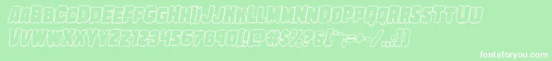 Marshthingoutital Font – White Fonts on Green Background
