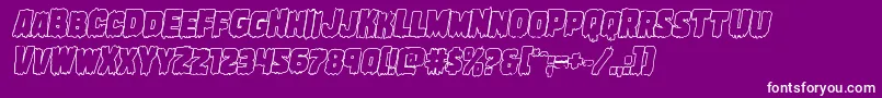 Marshthingoutital Font – White Fonts on Purple Background
