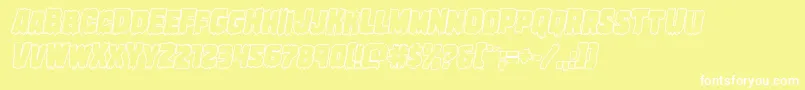 Marshthingoutital Font – White Fonts on Yellow Background