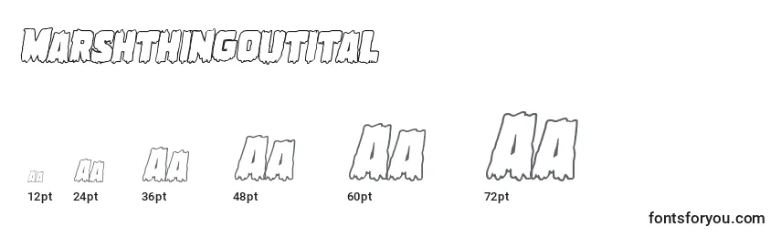 Размеры шрифта Marshthingoutital