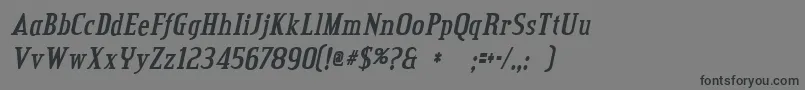 Creditvalleybolditalic Font – Black Fonts on Gray Background
