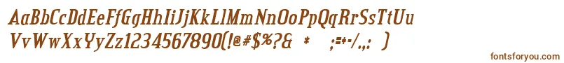 Шрифт Creditvalleybolditalic – коричневые шрифты на белом фоне
