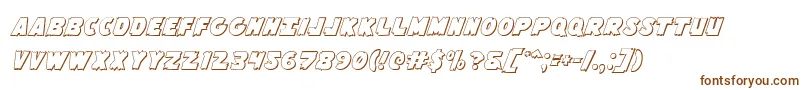 Flyingleatherv23D Font – Brown Fonts on White Background