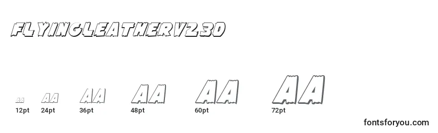Flyingleatherv23D font sizes