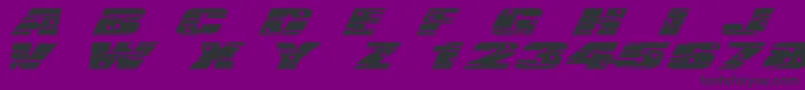 LhfActionMovie Font – Black Fonts on Purple Background