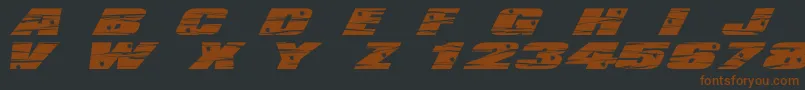 LhfActionMovie Font – Brown Fonts on Black Background