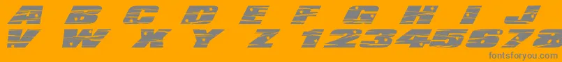 LhfActionMovie Font – Gray Fonts on Orange Background