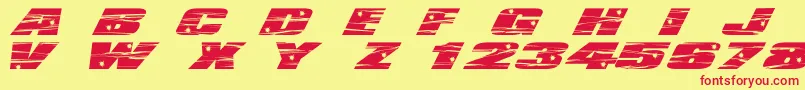 LhfActionMovie Font – Red Fonts on Yellow Background