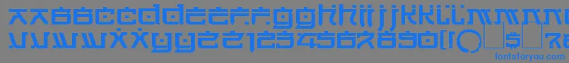 Dsjapancyr Font – Blue Fonts on Gray Background
