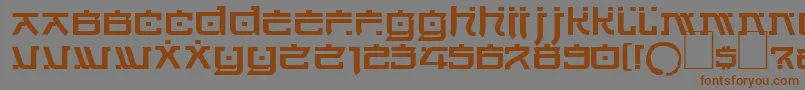 Czcionka Dsjapancyr – brązowe czcionki na szarym tle
