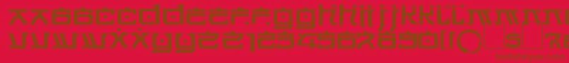Dsjapancyr Font – Brown Fonts on Red Background