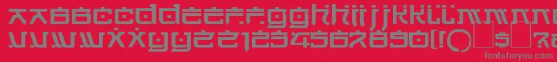Police Dsjapancyr – polices grises sur fond rouge