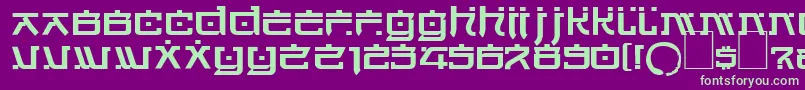 Dsjapancyr Font – Green Fonts on Purple Background