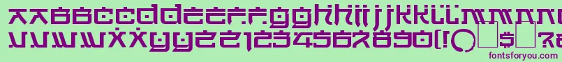 Dsjapancyr Font – Purple Fonts on Green Background