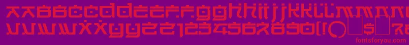 Dsjapancyr Font – Red Fonts on Purple Background