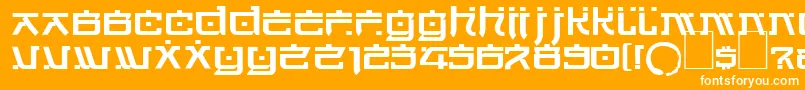 Dsjapancyr Font – White Fonts on Orange Background