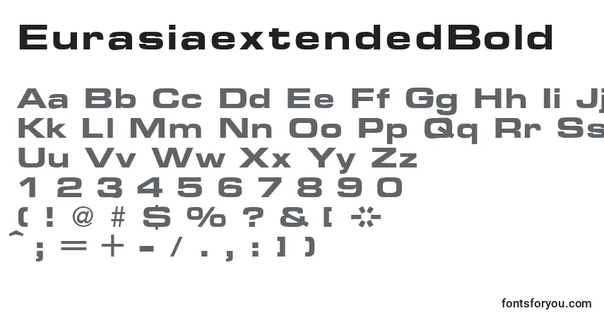 Schriftart EurasiaextendedBold – Alphabet, Zahlen, spezielle Symbole