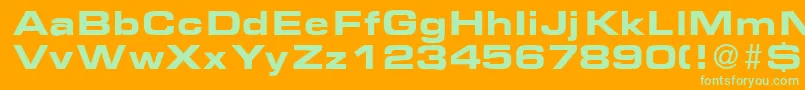 EurasiaextendedBold Font – Green Fonts on Orange Background