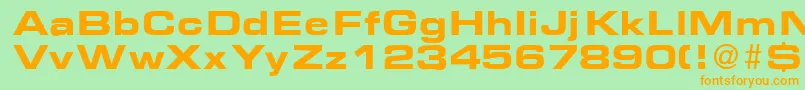 EurasiaextendedBold Font – Orange Fonts on Green Background