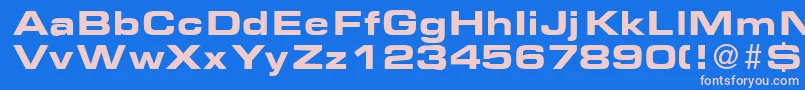 EurasiaextendedBold Font – Pink Fonts on Blue Background