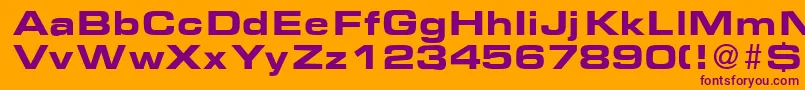 EurasiaextendedBold Font – Purple Fonts on Orange Background