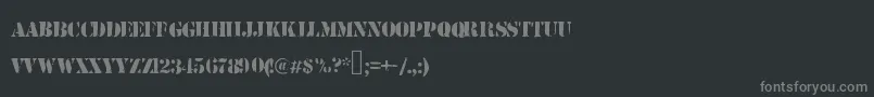 Armystamp Font – Gray Fonts on Black Background