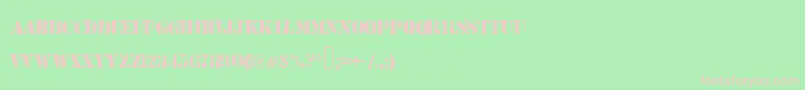 Armystamp Font – Pink Fonts on Green Background