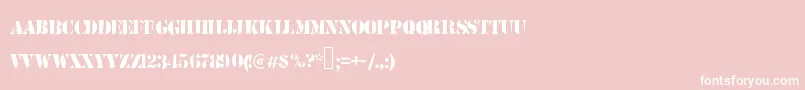 Armystamp Font – White Fonts on Pink Background