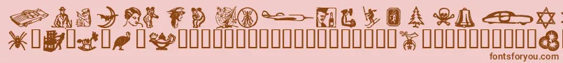 Шрифт DingiesHeavy – коричневые шрифты на розовом фоне