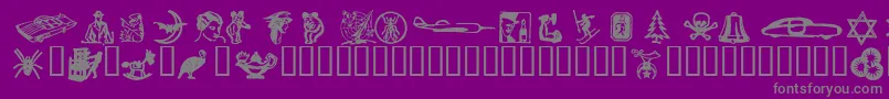 Шрифт DingiesHeavy – серые шрифты на фиолетовом фоне