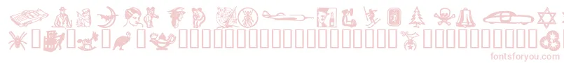 フォントDingiesHeavy – 白い背景にピンクのフォント