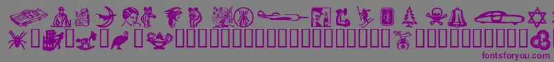 Шрифт DingiesHeavy – фиолетовые шрифты на сером фоне