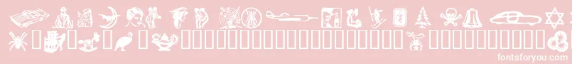 Шрифт DingiesHeavy – белые шрифты на розовом фоне