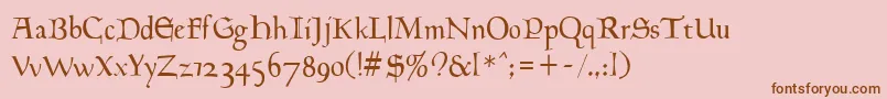 Milwich Font – Brown Fonts on Pink Background