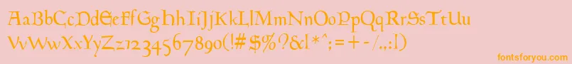 Milwich Font – Orange Fonts on Pink Background