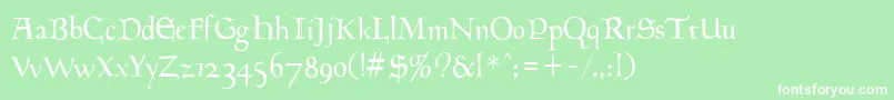 Milwich Font – White Fonts on Green Background