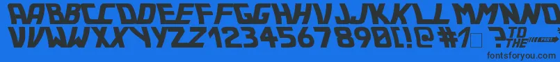 Bttf Font – Black Fonts on Blue Background