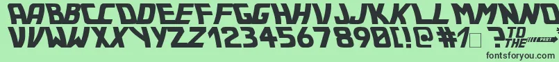 Bttf Font – Black Fonts on Green Background