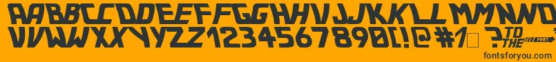 Bttf Font – Black Fonts on Orange Background